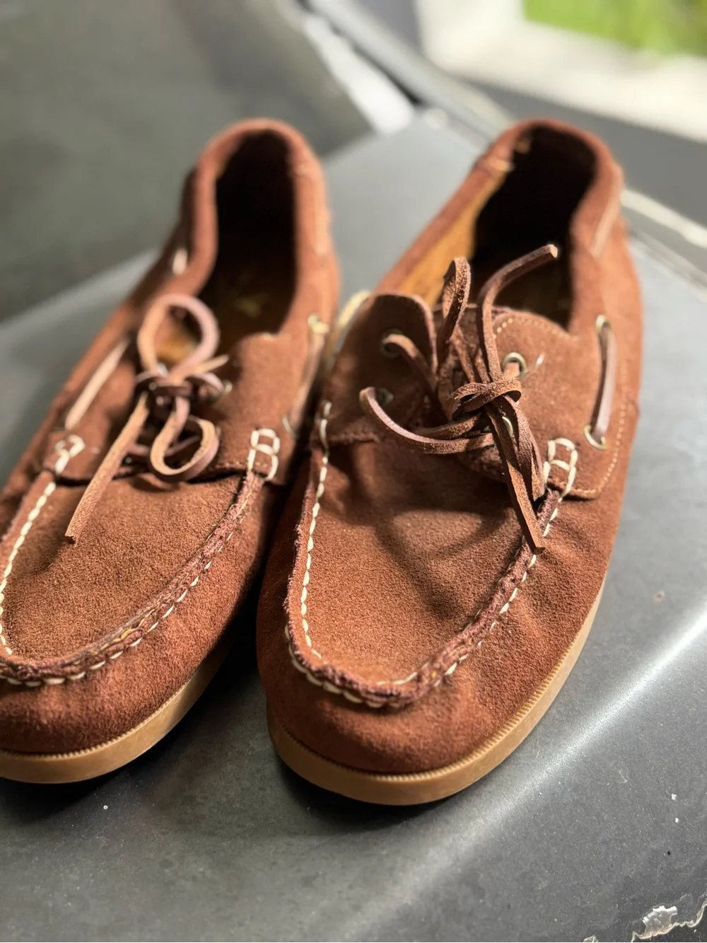 American Eagle Outfitters Brown Suede Boat Shoes Size 8